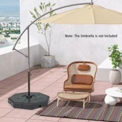 Tangkula 4PCS Patio Cantilever Offset Umbrella Base Weight Stand