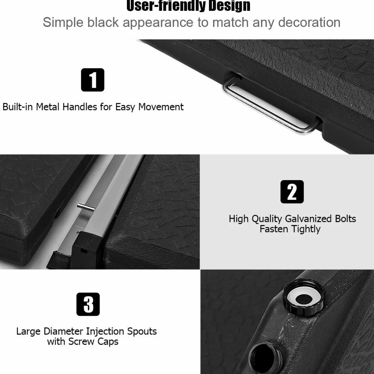 Tangkula 4PCS Patio Cantilever Offset Umbrella Base Weight Stand, 38" x 38" Umbrella Base