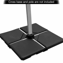 Tangkula 4PCS Patio Cantilever Offset Umbrella Base Weight Stand, 38