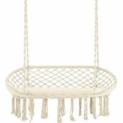 Tangkula 2-Person Hammock Chair, Hanging Hammock Macrame Swing