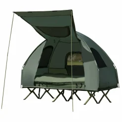 Tangkula 2-Person Outdoor Foldable Camping Tent with Air Mattress & Sleeping Bag