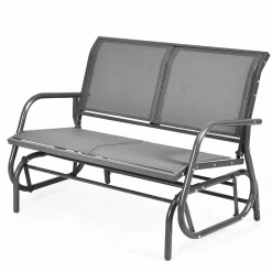 Tangkula 2-Person Patio Glider, Outdoor Swing Bench