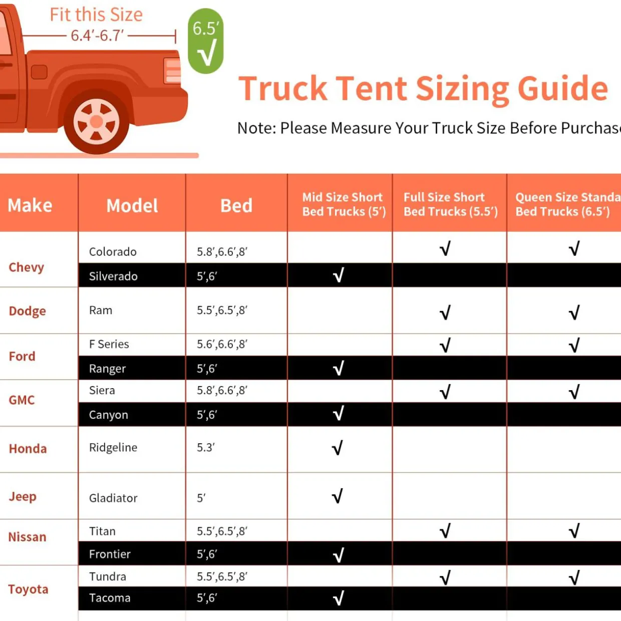 Tangkula Pickup Truck Tent for 2-Person Sleeping, 5 FT Truck Bed Tent Mid Size