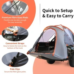 Tangkula Pickup Truck Tent for 2-Person Sleeping, 5 FT Truck Bed Tent Mid Size