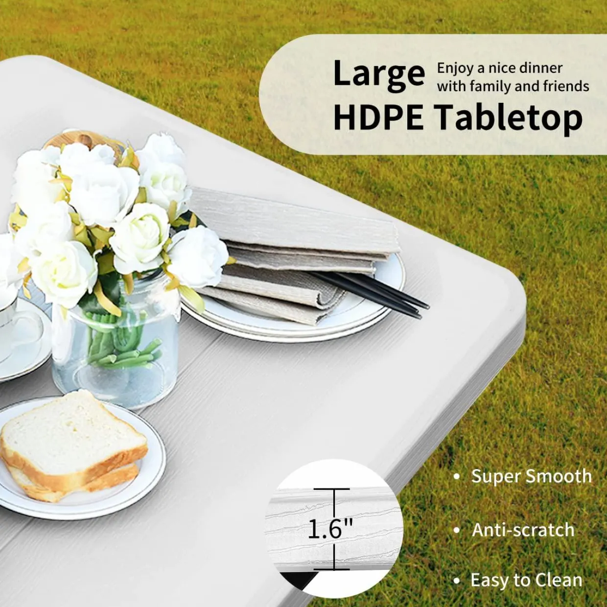Tangkula Picnic Table Bench Set