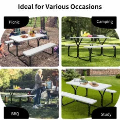 Tangkula Picnic Table Bench Set
