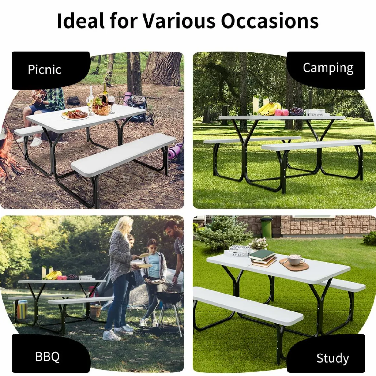 Tangkula Picnic Table Bench Set