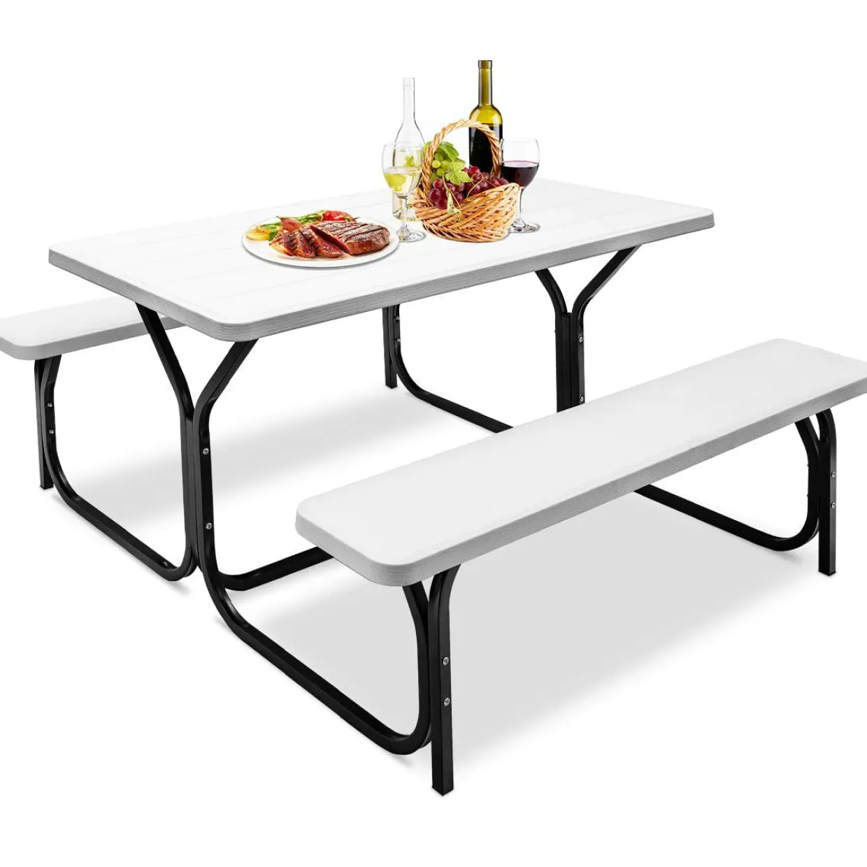Tangkula Picnic Table Bench Set