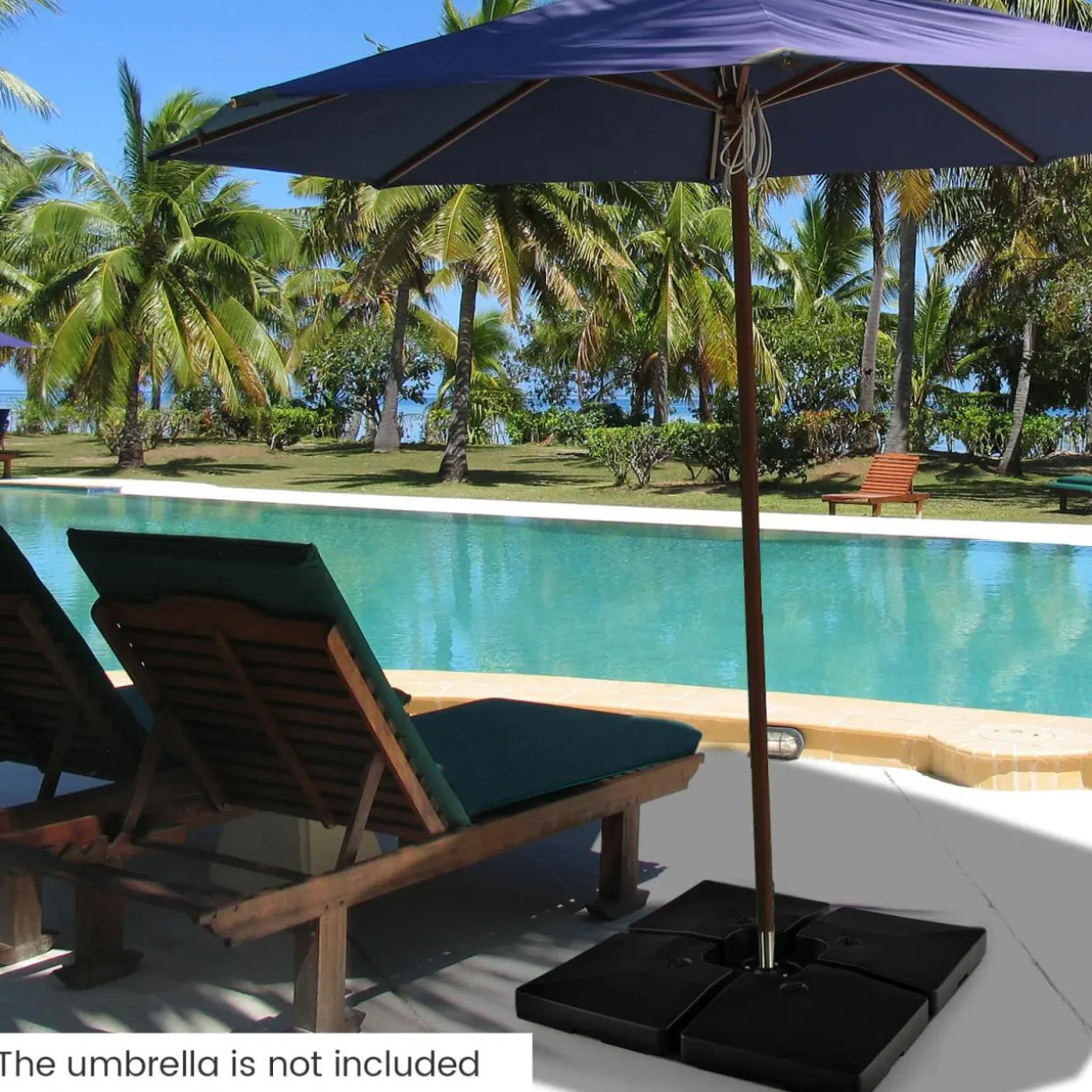 Tangkula 4-Piece 20L Cantilever Offset Patio Umbrella Base