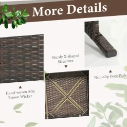 Tangkula 2-Piece Outdoor Patio Wicker Furniture Set