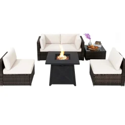 Tangkula 6-Piece Patio Furniture Set with 30
