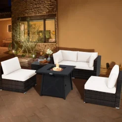 Tangkula 6-Piece Patio Furniture Set with 30