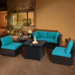 Tangkula 6-Piece Patio Furniture Set with 30