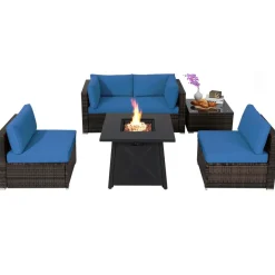 Tangkula 6-Piece Patio Furniture Set with 30
