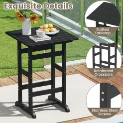 Tangkula 3-Piece Patio HDPE Bar Set