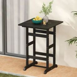 Tangkula 3-Piece Patio HDPE Bar Set