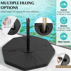 Tangkula 4-Piece Patio Umbrella Base