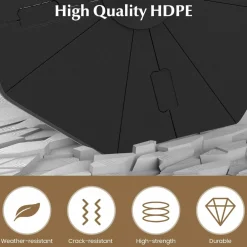 Tangkula 4-Piece Patio Umbrella Base