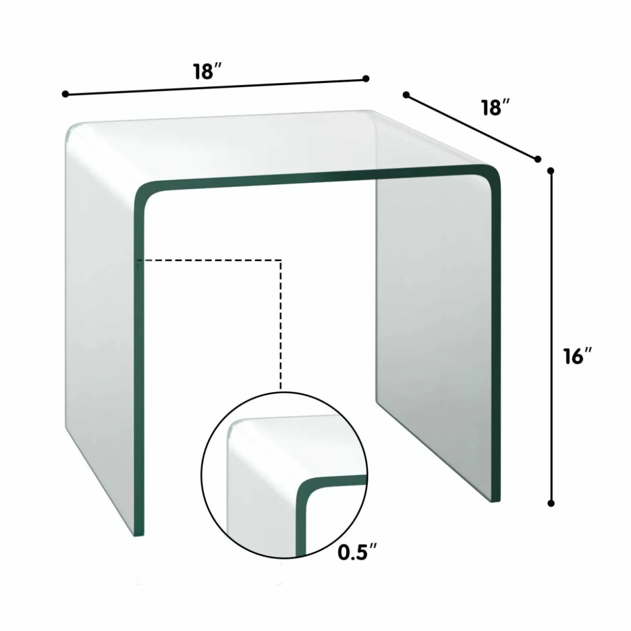 Tangkula 3-Piece Tempered Glass Coffee Table Set, Includes Coffee Table & 2 End Tables