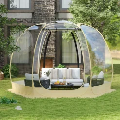 Tangkula Pop Up Bubble Tent, 11x11 Ft Oversize Outdoor Dome Tent for 6-10 People with 12 Stakes