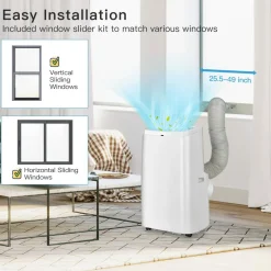 Tangkula Portable Air Conditioner 9000 BTU, 3 in 1 Air Cooler with Fan & Dehumidifier