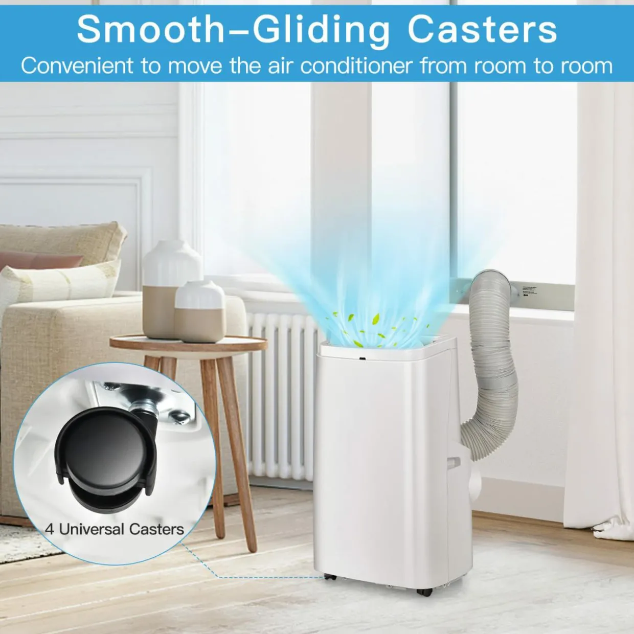 Tangkula Portable Air Conditioner 9000 BTU, 3 in 1 Air Cooler with Fan & Dehumidifier