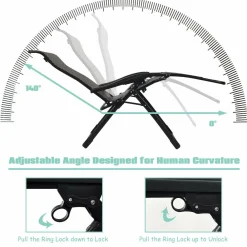 Tangkula Rattan Zero Gravity Chair, Outdoor Adjustable Folding Lounge Chair with Widened Armrest & Locking System