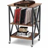 TANGKULA Record Player Stand, 3 Tier Rolling Turntable Stand