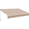 Tangkula Retractable Awning, Aluminum Patio Sun Shade