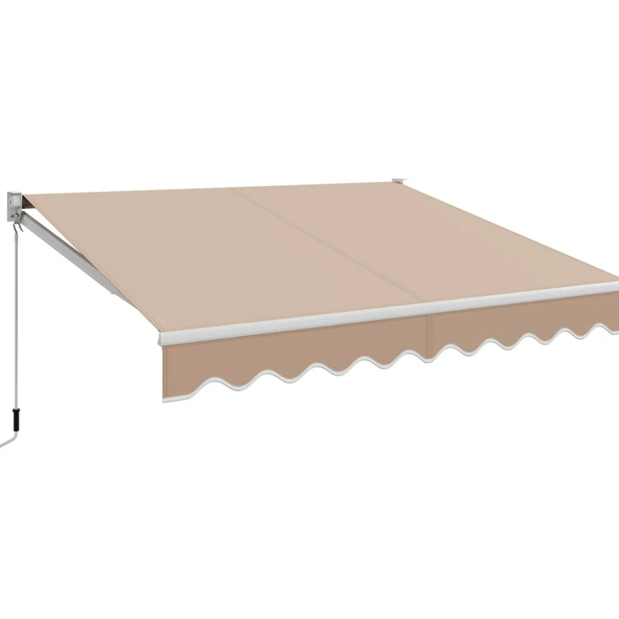 Tangkula Retractable Awning, Aluminum Patio Sun Shade