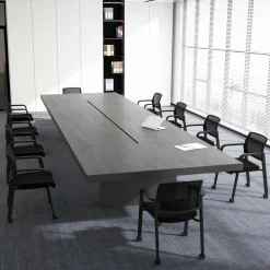 Tangkula Rolling Conference Room Chairs, Stackable Office Guest Mesh Chairs with Armrests and Wheels