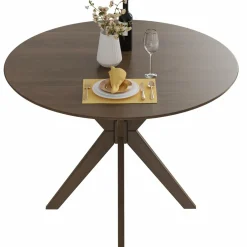 Tangkula Round Dining Table, Stylish Table with 36" Tabletop & Sturdy Wood Legs