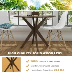 Tangkula Round Dining Table, Stylish Table with 36