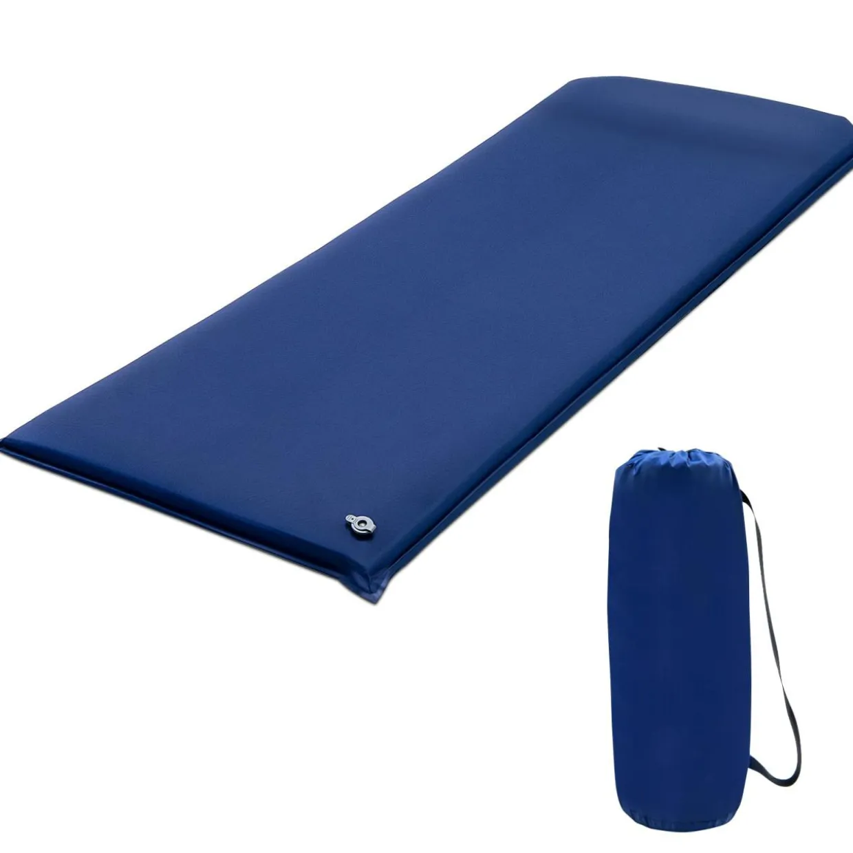 Tangkula Self-Inflating Sleeping Pad, 3 inch Thick Camping Mattress w/Built-in Valve, Green