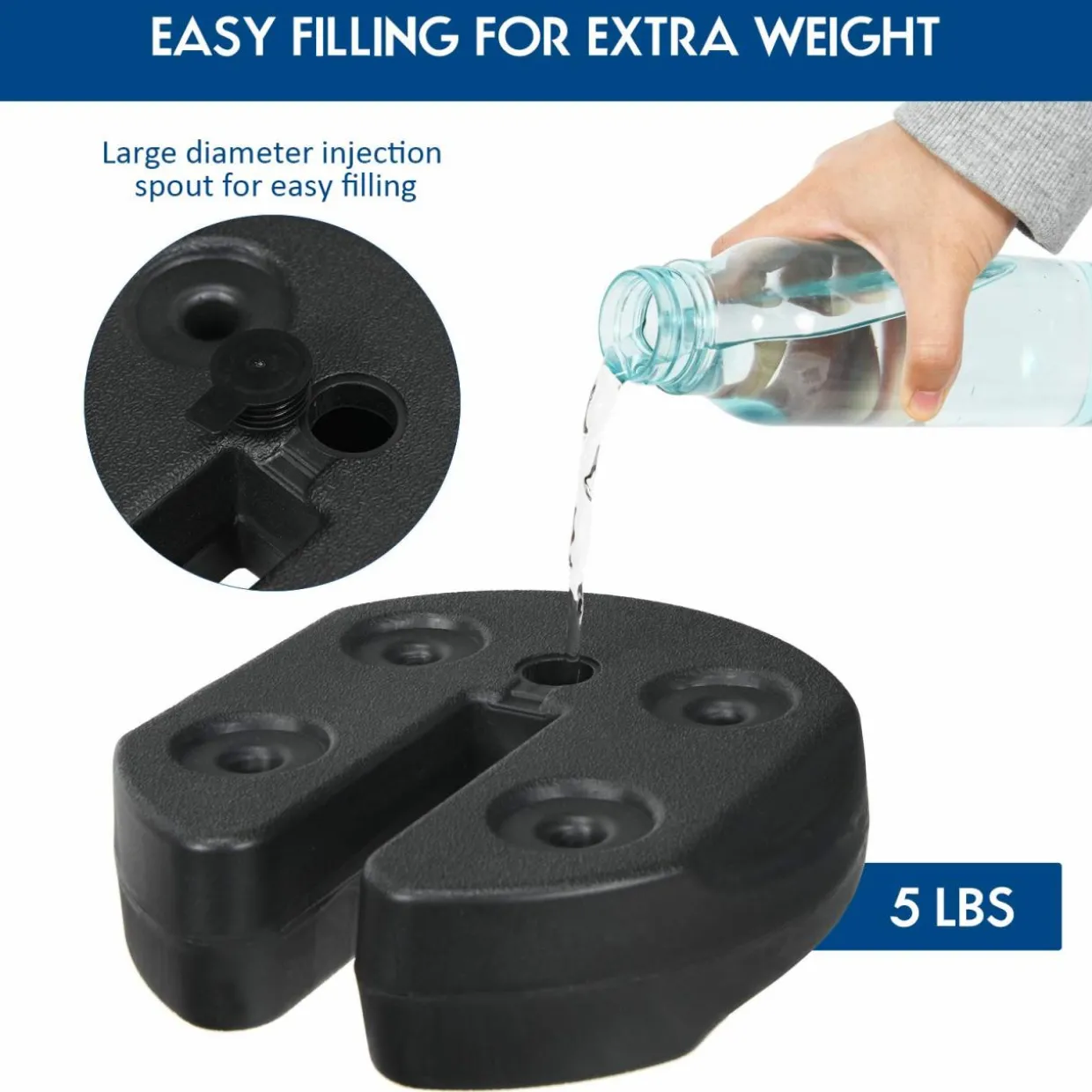 Tangkula Set of 4/6/8 Canopy Weights, 30lbs Weight Plate Kit with No-Pinch Design for Easy Installation and Removal