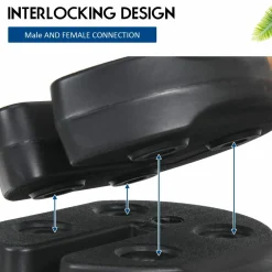 Tangkula Set of 4/6/8 Canopy Weights, 30lbs Weight Plate Kit with No-Pinch Design for Easy Installation and Removal