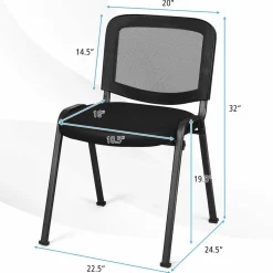 Tangkula Set of 5/10/15 Conference Chairs with Upholstered Seat