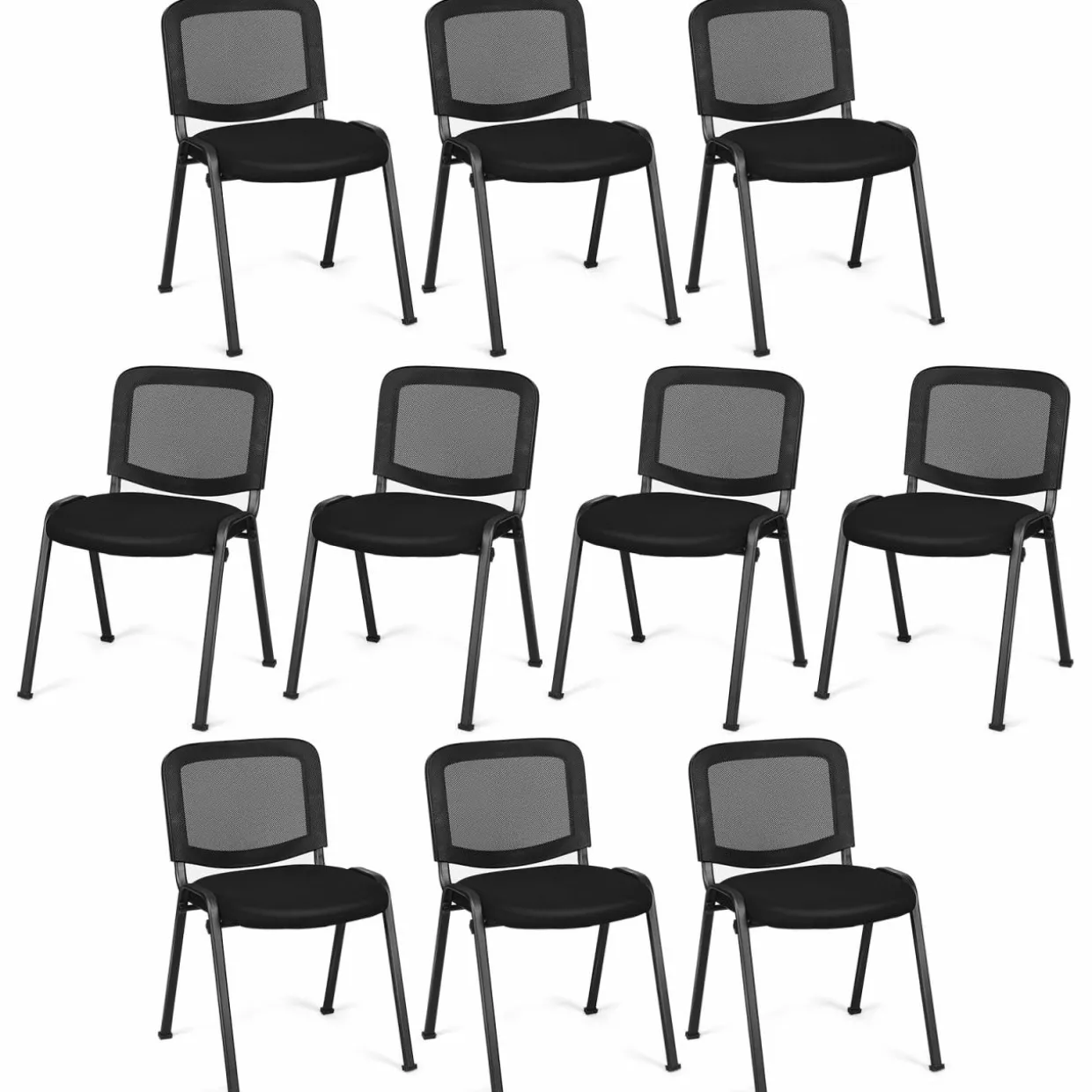 Tangkula Set of 5/10/15 Conference Chairs with Upholstered Seat