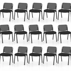 Tangkula Set of 5/10/15 Conference Chairs with Upholstered Seat