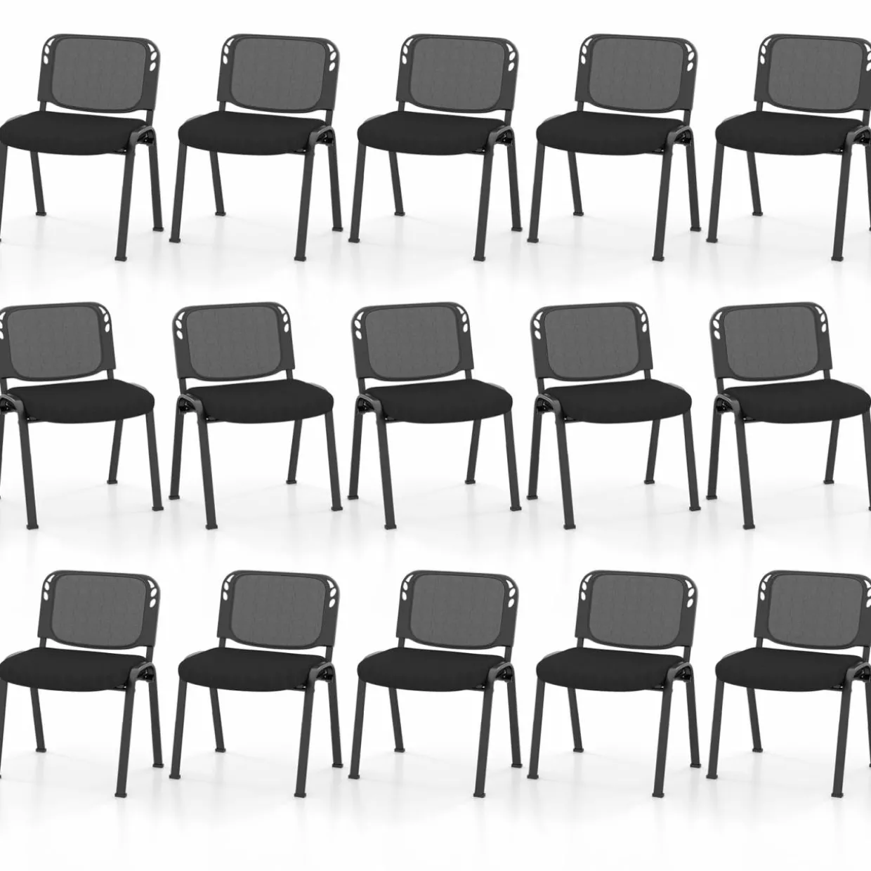 Tangkula Set of 5/10/15 Conference Chairs with Upholstered Seat