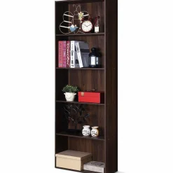 Tangkula 5-Shelf Bookcase, 23.5''L x 9.5''W x 67''H