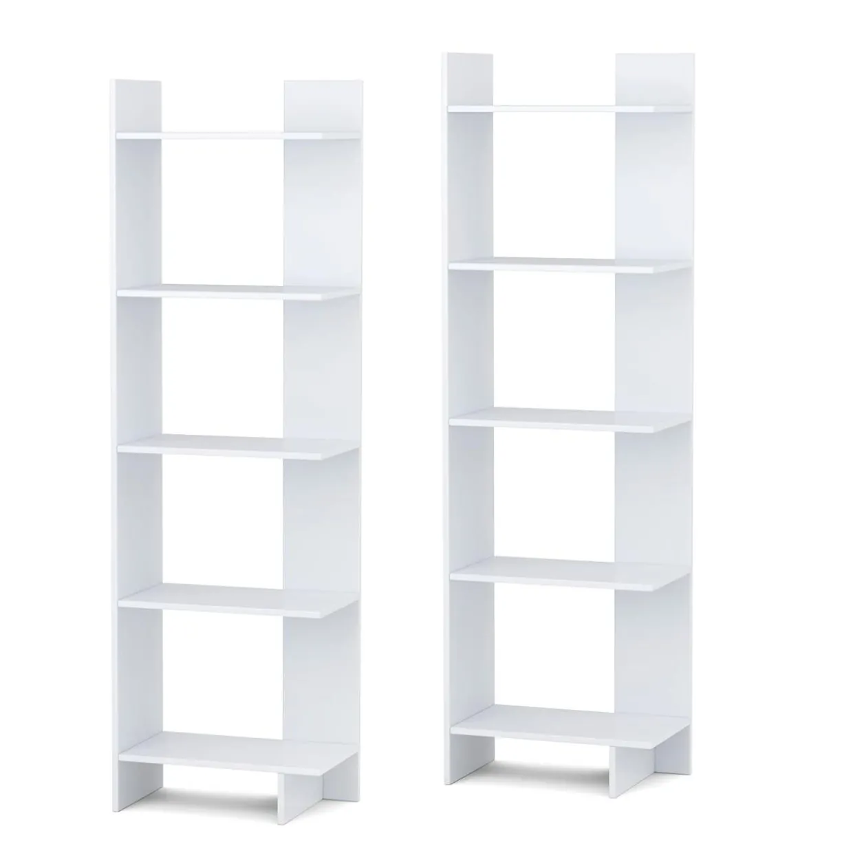Tangkula 5-Shelf Bookcase,Freestanding Decorative Storage Shelving