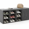 Tangkula Shoe Storage Bench with Padded Cushion