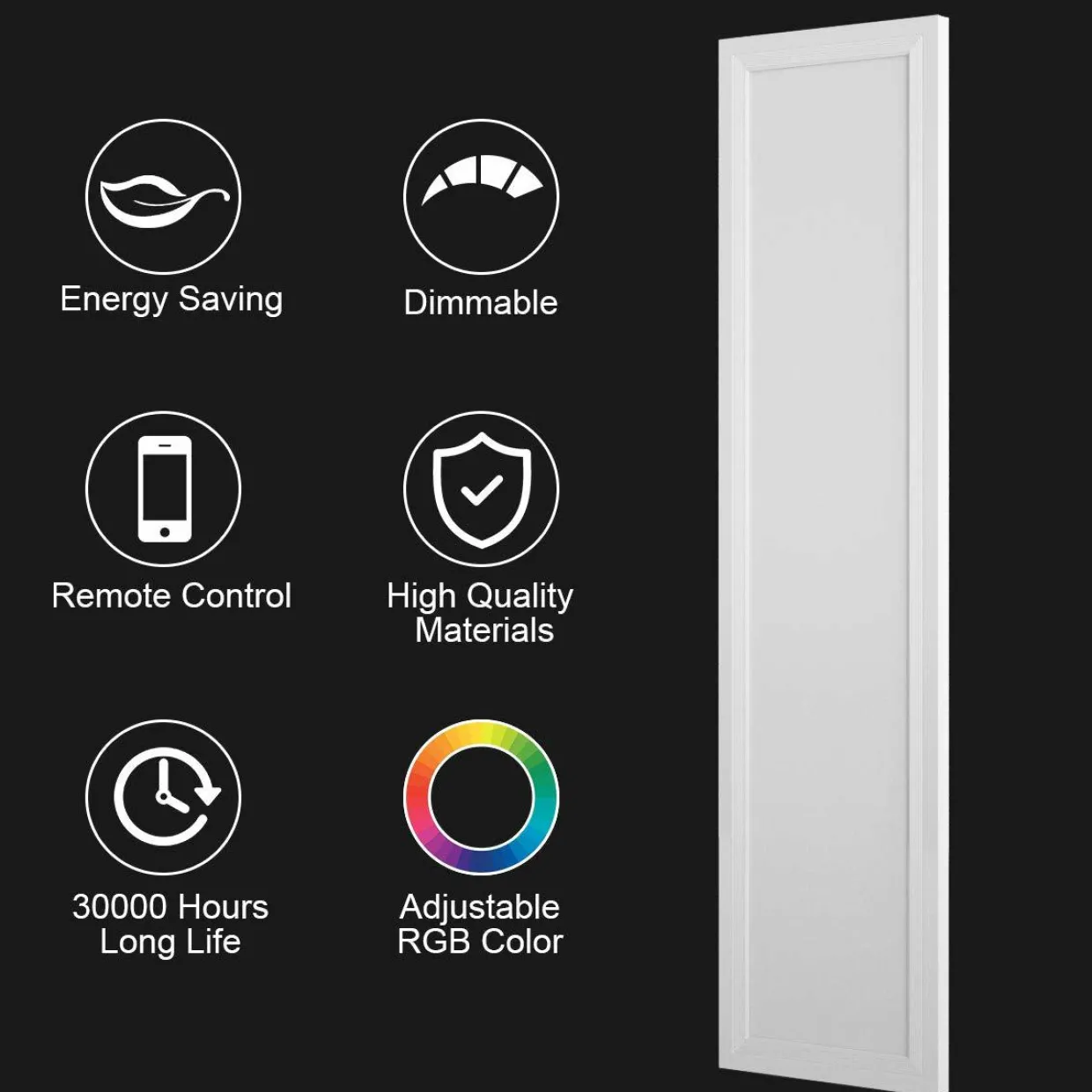Tangkula Smart LED Ceiling Light, Dimmable RGB Light Panel with APP Control, 18W LED 1300 Lumens (White)