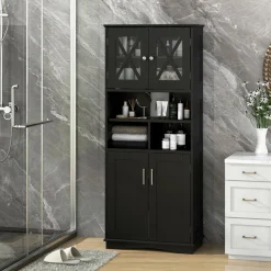 Tangkula Tall Bathroom Cabinet(23.5 x 12 x 57 Inch)
