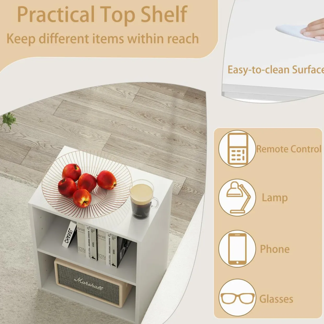 Tangkula 2-Tier Bookshelf, Open Shelf Bookcase with 7-Position Adjustable Shelf
