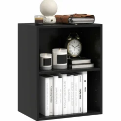 Tangkula 2-Tier Bookshelf, Open Shelf Bookcase with 7-Position Adjustable Shelf