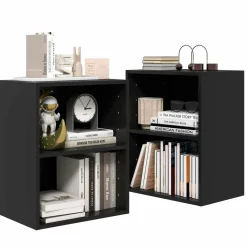 Tangkula 2-Tier Bookshelf, Open Shelf Bookcase with 7-Position Adjustable Shelf