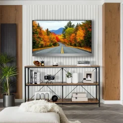 Tangkula 3-Tier Console Table, 55 Inch Long Sofa Table