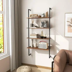 Tangkula 4-Tier Ladder Shelf Widened 30 Inch